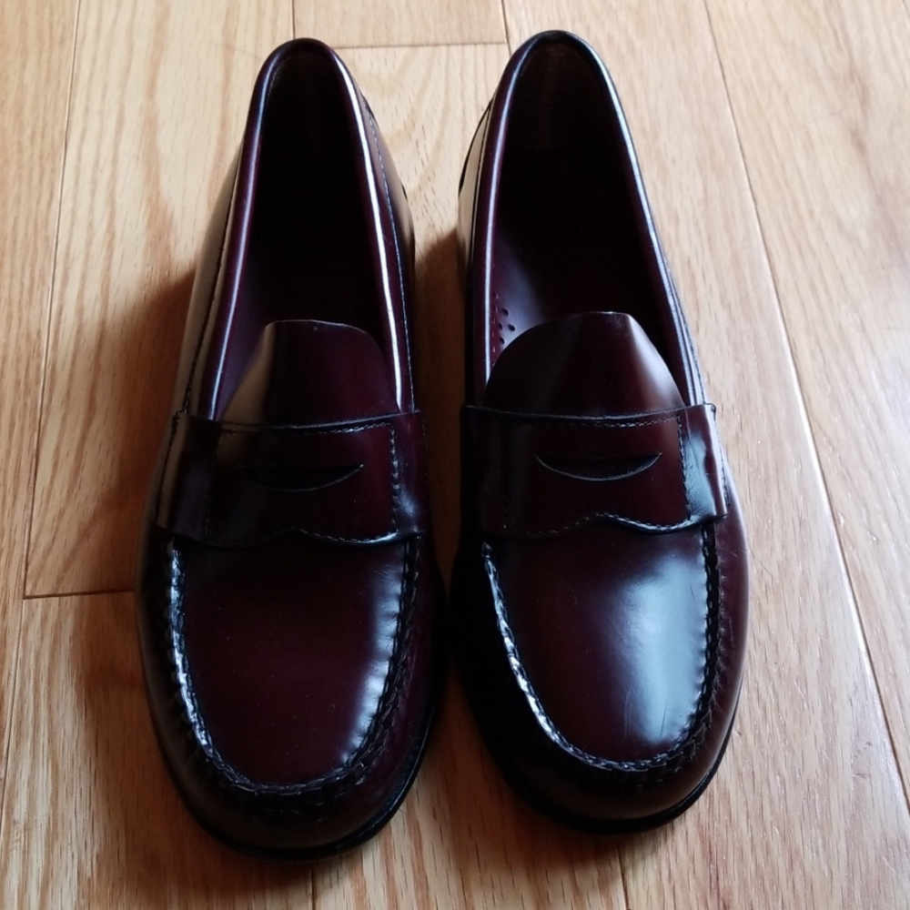Brooks Brothers Leather Penny Loafers Burgundy Boy